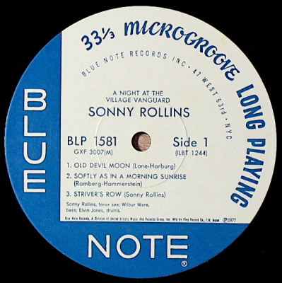 Rollins Sonny - A Night At The Village Vanguard