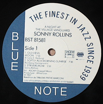 Rollins Sonny   A Night At The Village Vanguard France